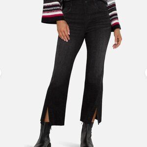 Liverpool Los Angeles Gia Glider Crop Flare Dark Grey